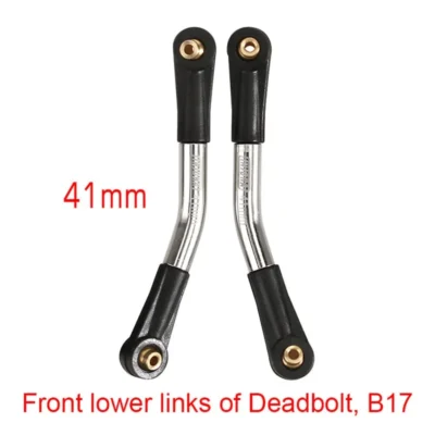 Injora 1 Pair Stainless Steel High Clearance Chassis Links For Scx24 Mods (Option: 2pcs 41mm (Deadbolt Front Lower))