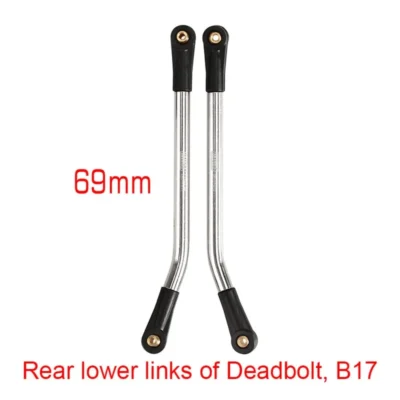 Injora 1 Pair Stainless Steel High Clearance Chassis Links For Scx24 Mods (Option: 2pcs 69mm (Deadbolt Rear Lower))