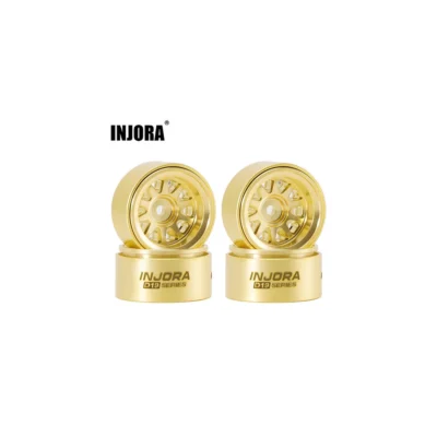 INJORA 0.7" D19 Brass Beadlock Wheels for 1/30 SCX30 (W7007)
