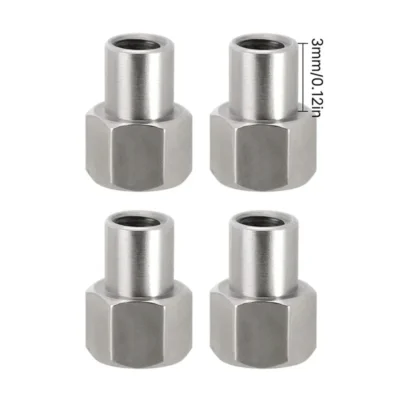 Injora 4pcs 2/3/5mm M2 Long Nuts For 1/24 Scx24 Ax24 (Option: 4pcs 3mm)