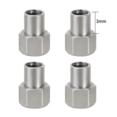 Injora 4pcs 2/3/4.5mm M2.5 Long Nuts For 1/18 Trx4m (Option: 4pcs 3mm)