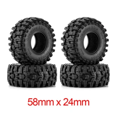 Injora Swamp Stomper 1.0" Tires (4) (58mm/63mm) (Option: 58mm*24mm)