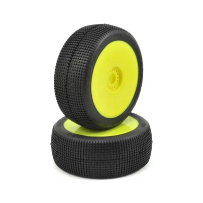 JConcepts Reflex Pre-Mounted 1/8th Buggy Tires (2) (Yellow) (Green)