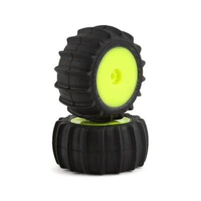 JConcepts Mini-T 2.0 Animal Pre-Mounted Rear Tires (Yellow) (2) (Green)