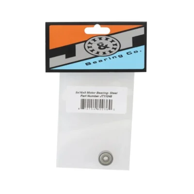 J&T Bearing Co. 5x16x5mm Metal Shielded Motor Ball Bearing (Steel)