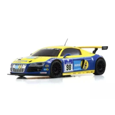 Kyosho Mini-Z MR04W-MM 2010 Audi R8 LMS Phoenix Racing NBR #98 ASC Body (Yellow/Blue)