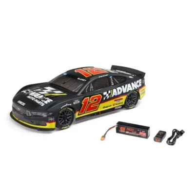 Losi NASCAR Ryan Blaney #12 Advance 2025 Ford Mustang 1/12 AWD RTR On-Road Racecar