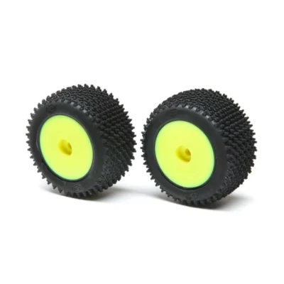 Losi Mini-T 2.0 Pre-Mounted Step Pin Rear Tires (Yellow)