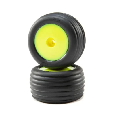 Losi Mini-T 2.0 Directional Pre-Mounted Front Tires (Yellow)
