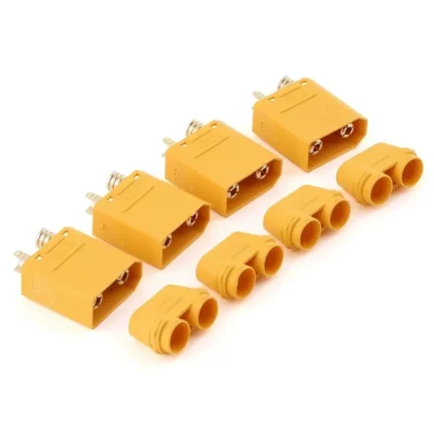 Maclan XT90 Connectors (4 Male) (Yellow) (MCL4113)