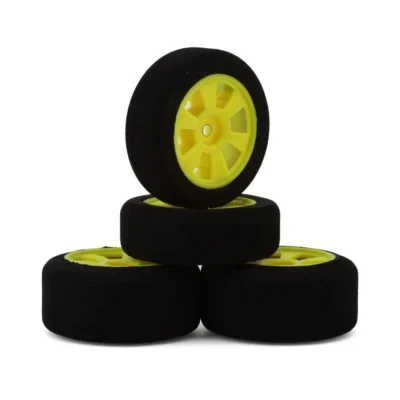 Nexx Racing Losi® Micro-B Pre-Mounted Foam Tires w/ Spoked Wheels (Yellow) (4pcs)