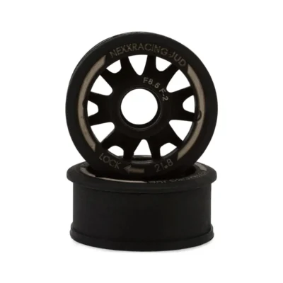 Nexx Racing Mini-Z Rwd "Jud" Evo Front Threaded Side-Wall Carbon Fiber Rims (-2mm Offset) (Black) (2)