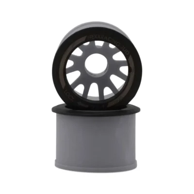 Nexx Racing Mini-Z Rwd "Jud" Evo Rear Threaded Side-Wall Carbon Fiber Rims (0mm Offset) (Grey) (2) (Wide)