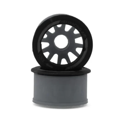 Nexx Racing Mini-Z RWD "JUD" EVO Rear Threaded Side-Wall Carbon Fiber Rims (1mm Offset) (Gray) (2pcs)