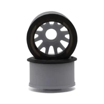 Nexx Racing Mini-Z Rwd "Jud" Evo Rear Threaded Side-Wall Carbon Fiber Rims (2mm Offset) (Grey) (2)