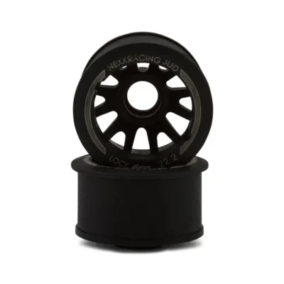 Nexx Racing Mini-Z RWD "JUD" EVO Rear Threaded Side-Wall Carbon-Fiber Rims (2mm Offset) (Black) (2pcs)