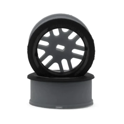 Nexx Racing Mini-Z AWD "JUD" EVO Front Threaded Side-Wall Carbon Fiber Rims (2mm Offset) (Gray) (2pcs)
