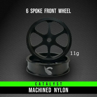 Team Ottsix Catalyst 6 Spoke Machined Nylon Front Drag Wheels (Narrow Profile/Mid Crown) (2pcs)
