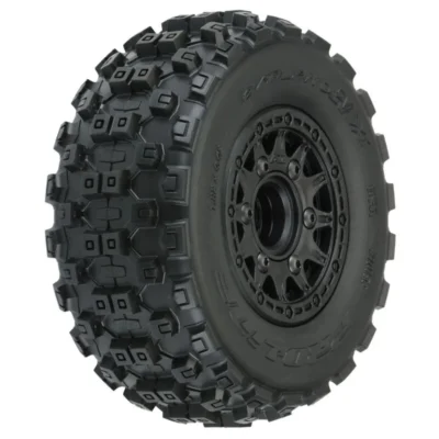1/10 Badlands MX M2 Fr/Rr 2.2"/3.0" SC Mounted 12mm Blk Raid (2)