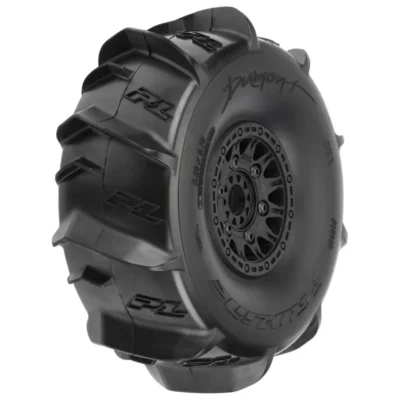 Pro-Line Dumont Sand/Snow Tires Pre-Mounted w/ Black Raid Wheels (2pcs) for Mojave 6S/UDR