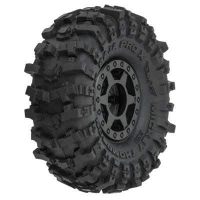 Pro-Line 1/24 Mickey Thompson Baja Pro X 1.0" Pre-Mounted Tires w/ Holcomb Wheels (Black) (4pcs)