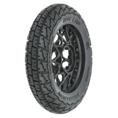 Pro-Line Hot Lap Mounted Motorcycle Front Tire Mounted w/ Supermoto Wheel (Black) (S3)