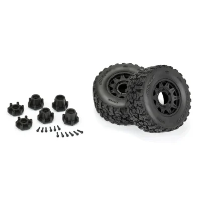 Pro-Line Jaeger HP Belted 2.8" MT Tires Pre-Mounted w/ Raid Wheels (12mm/14mm Hex) (2pcs)