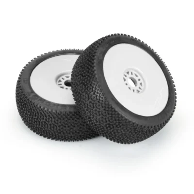 Pro-Line Hex Shot Pre-Mounted 1/8 Buggy Tires (S3) (White) (2pcs)