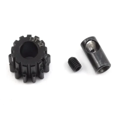 ProTek RC Steel 13T 32P Pinion Gear w/3.17mm Reducer Sleeve (Mod .8) (5mm Bore) (PTK-8056)