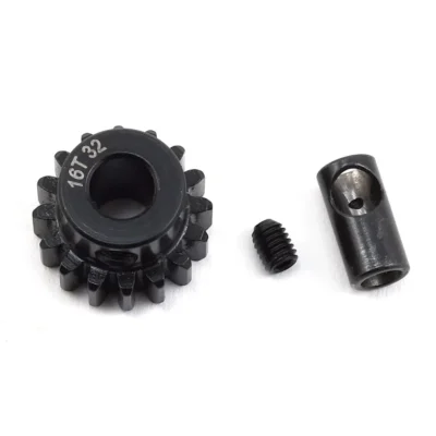 ProTek RC Steel 16T 32P Pinion Gear 5mm Bore w/ 3.17mm Reducer Sleeve (Mod .8)