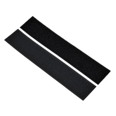 Pure-Tech 1 1/2" Super Stick Hook & Loop Strap Set (Black) (1 Hook/1 Loop)