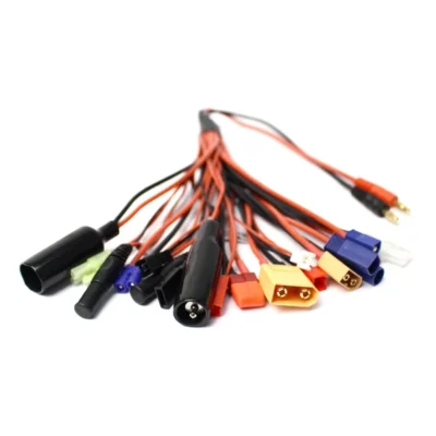 Racer's Edge 19 Function Charge Adapter to Male 4mm Bullets - 300mm Wire