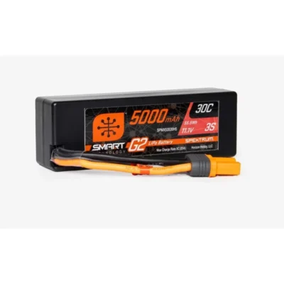 Spektrum RC 11.1V 5000mAh 3S 30C Smart G2 Hardcase LiPo Battery: IC5