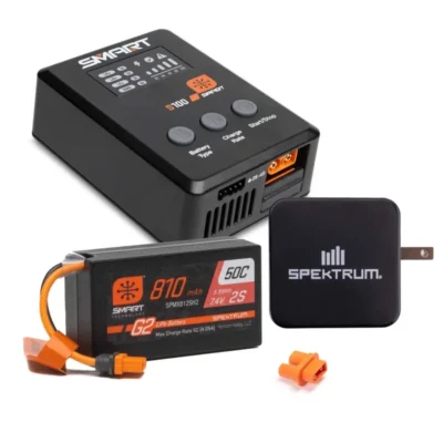 Spektrum RC Smart G2 PowerStage Bundle w/ 2S Smart LiPo Battery (IC2) (810mAh/50C) / S100 Charger / 65W Power Block