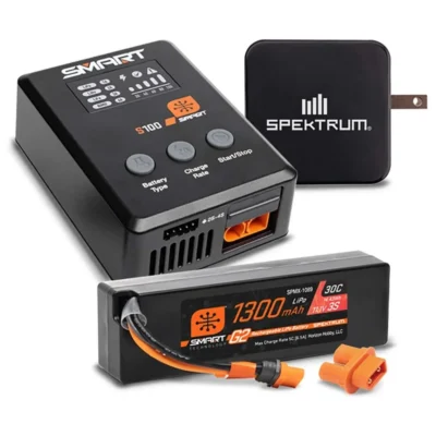 Spektrum RC Smart G2 PowerStage Bundle w/ 3S Smart LiPo Battery (IC2) (1300mAh/30C) / S100 Charger / 65W Power Block