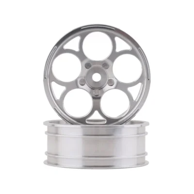 SSD RC 5 Hole Aluminum Front 2.2" Drag Racing Wheels (Silver) (2pcs)