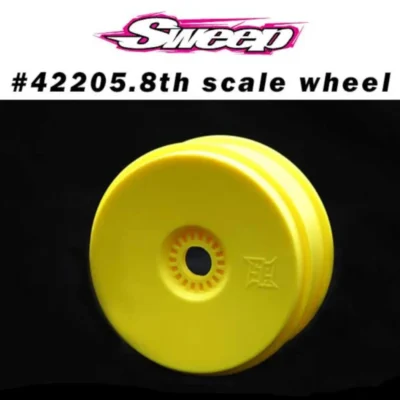 Sweep Racing 1/8th Buggy Wheel Yellow EXP V5 Dish 4pc set (SW-BYH4)