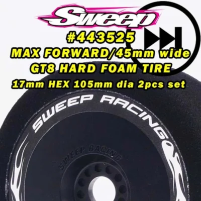 Sweep Max Forward Hard Foam Tires For GT8 w/ 17mm Hex 2pc Set