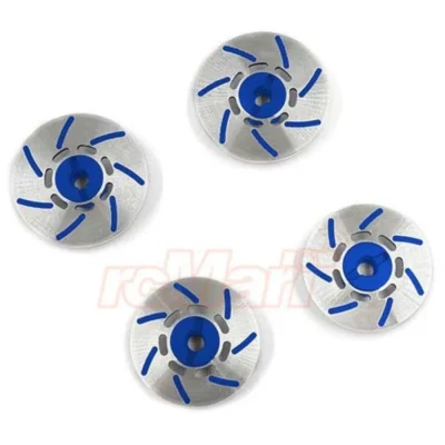 Yeah Racing Aluminum Brake Rotor For Traxxas 4-Tec 2.0/3.0 (Silver/Blue) (TEC4-014DB)