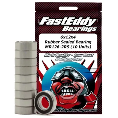 FastEddy 6x12x4 Rubber Sealed Bearing MR126-2RS (10pcs)
