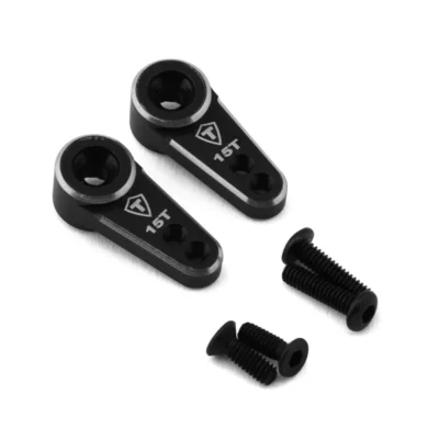 Treal Hobby FCX24 CNC Aluminum 15T Micro Servo Horns (Black) (2pcs) (EMAX)