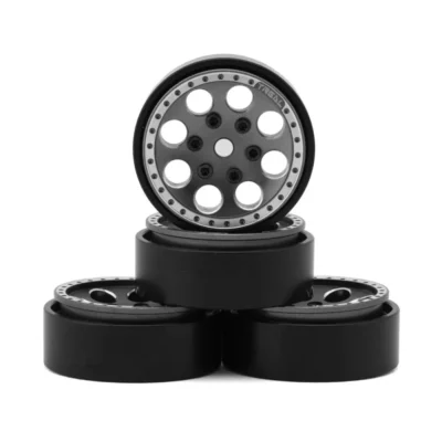 Treal Hobby 1.0" 8-Hole Beadlock Wheels (Gray) (4pcs)