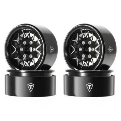 Treal Hobby Type V 1.9" V-Spoke Beadlock Wheels (Black) (4pcs)