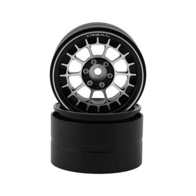 Treal Hobby 2.2" Type-A Beadlock Wheels (Black/Silver) (2pcs)