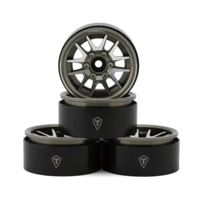 Treal Hobby Type L 1.9" V-Spoke Beadlock Wheels (Titanium) (4pcs)