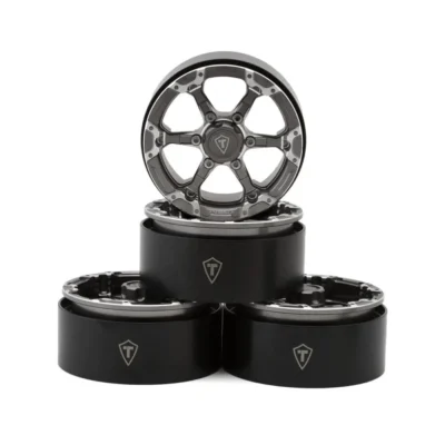Treal Hobby Type 4P 1.9" 6-Spoke Beadlock Wheels (Titanium) (4pcs)