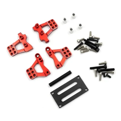 Yeah Racing Aluminum Front & Rear Shock Mount Set For Traxxas TRX-4M (Red) (TR4M-015RD)
