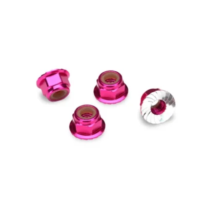 Traxxas Nuts 4mm Flanged Lock Pink (1747P)