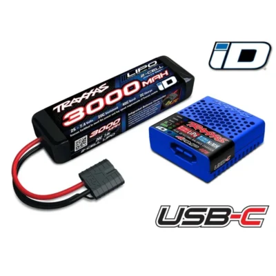 Traxxas 2s Lipo Completer Pack (2S LiPo 3000mAh 7.4V/2985 USB-C Charger)