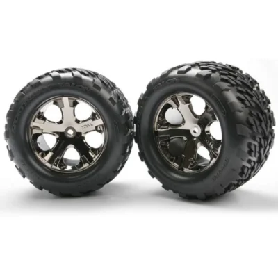 Traxxas 2.8" Talon Rear Tires w/ Black Chrome All-Star Wheels (3668A)